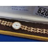 Gold Plated Ladies Rotary Watch