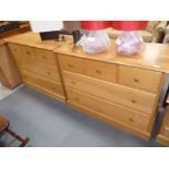 2 x modern chest of drawers