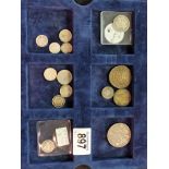 Tray of Early USA/Canadian/UK/Arabian Coins