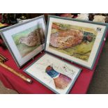Group of Three Framed Alderson Game Bird Paintings