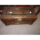 Indonesian Carved Blanket Box