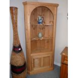 Pine corner cupboard