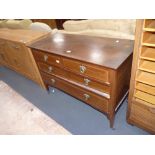 Edwardian inlaid mahogany chest