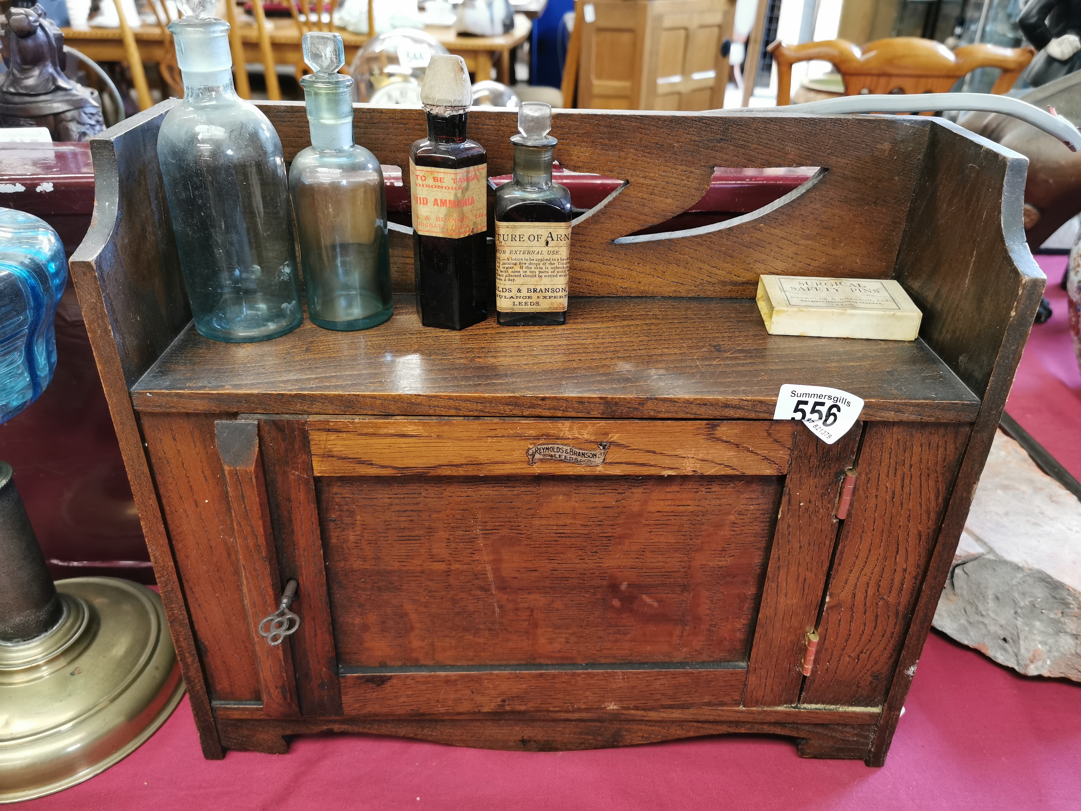 Reynolds & Branson of Leeds Vintage Medicine Cabinet & Contents