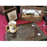 Edwardian handcrafted Tea Tray + Carved Pot Stand & Base