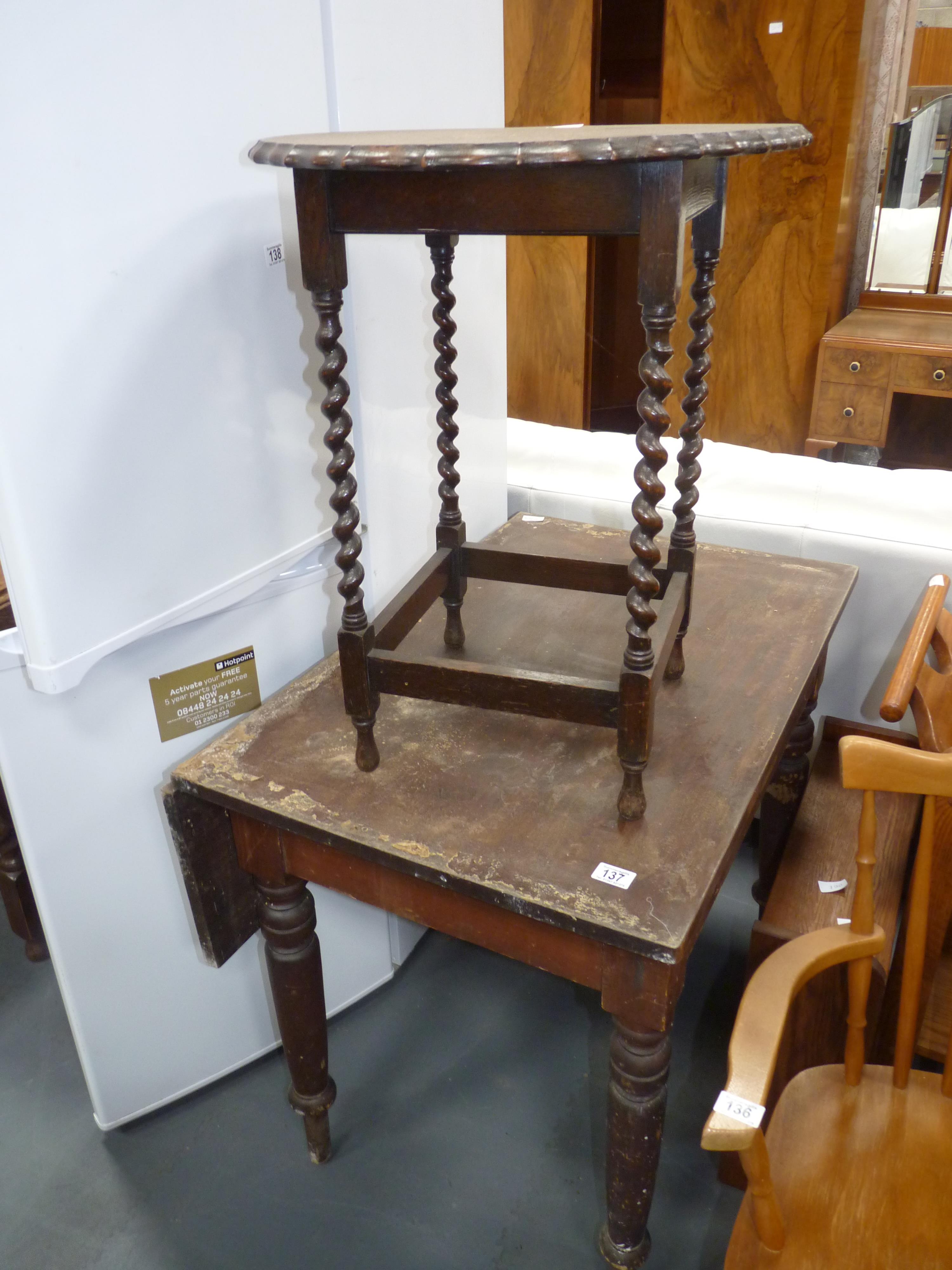 Barley twist table and drip leaf kitchen table