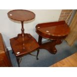 Antique mahogany washstand etc.