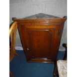 Antique oak corner cupboard