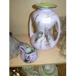 Shelley Purple Kingfisher Vase & Jar