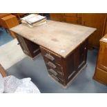 Antique pedestal desk