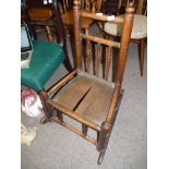 early oak childs rocking chair