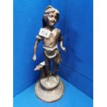 Baroulel Bronze Effect Child Figure