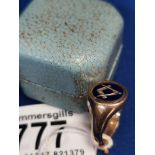 9ct Gold Masonic Swivel Ring