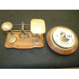 letter scales and barometer