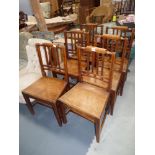 6 Antique mahogany dining chairs