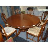 1.4m diameter mahogany dining table