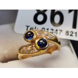 18ct Diamond & Sapphire Ring