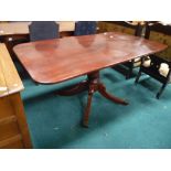 Antique mahogany regency style dining table