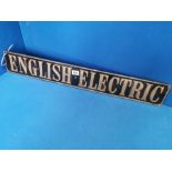 English Electric Cast Iron Railway Sign