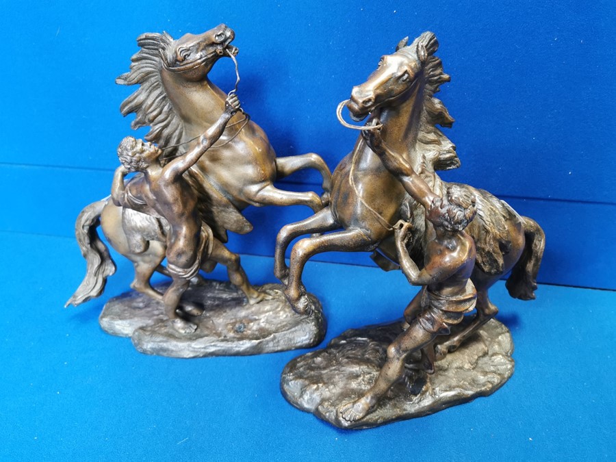 Brass & Bronze Effect Horse Figures