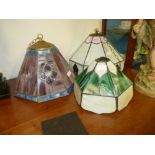 3 Tiffany style ceiling light shades