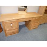 1.8m x 0.6m oak desk