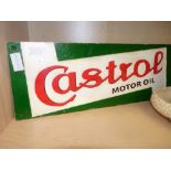 Castrol cast iron reproduction advertising sign