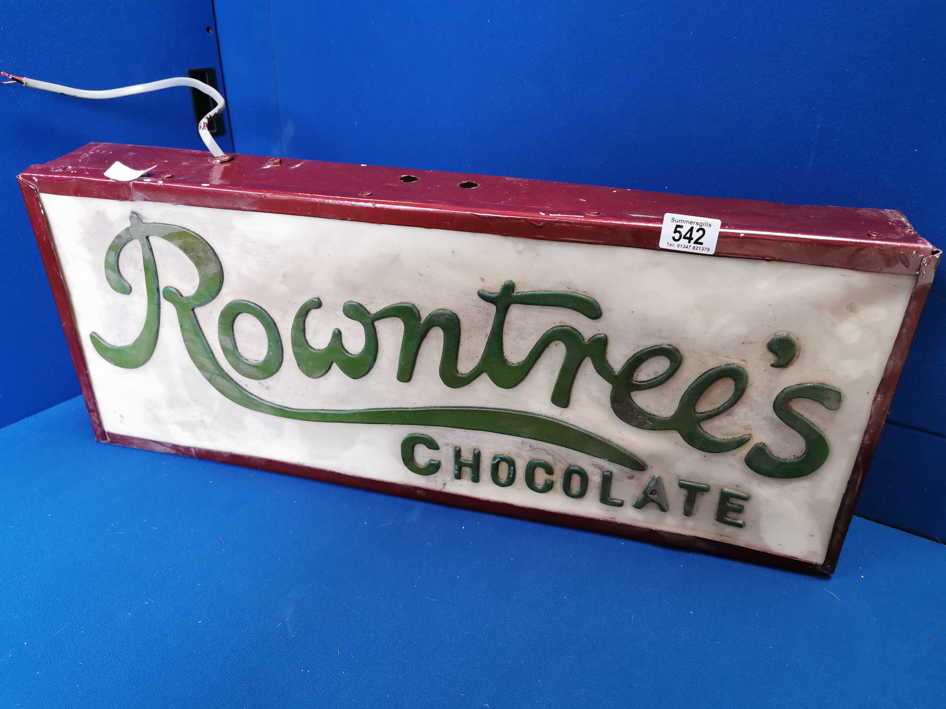Rowntrees Electric Lightbox Advertising Sign