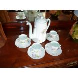 Shelley Floral Demitasse Coffee Set & Pot