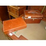 leather cased vintage jewellery box