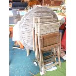 Wooden garden table and chairs