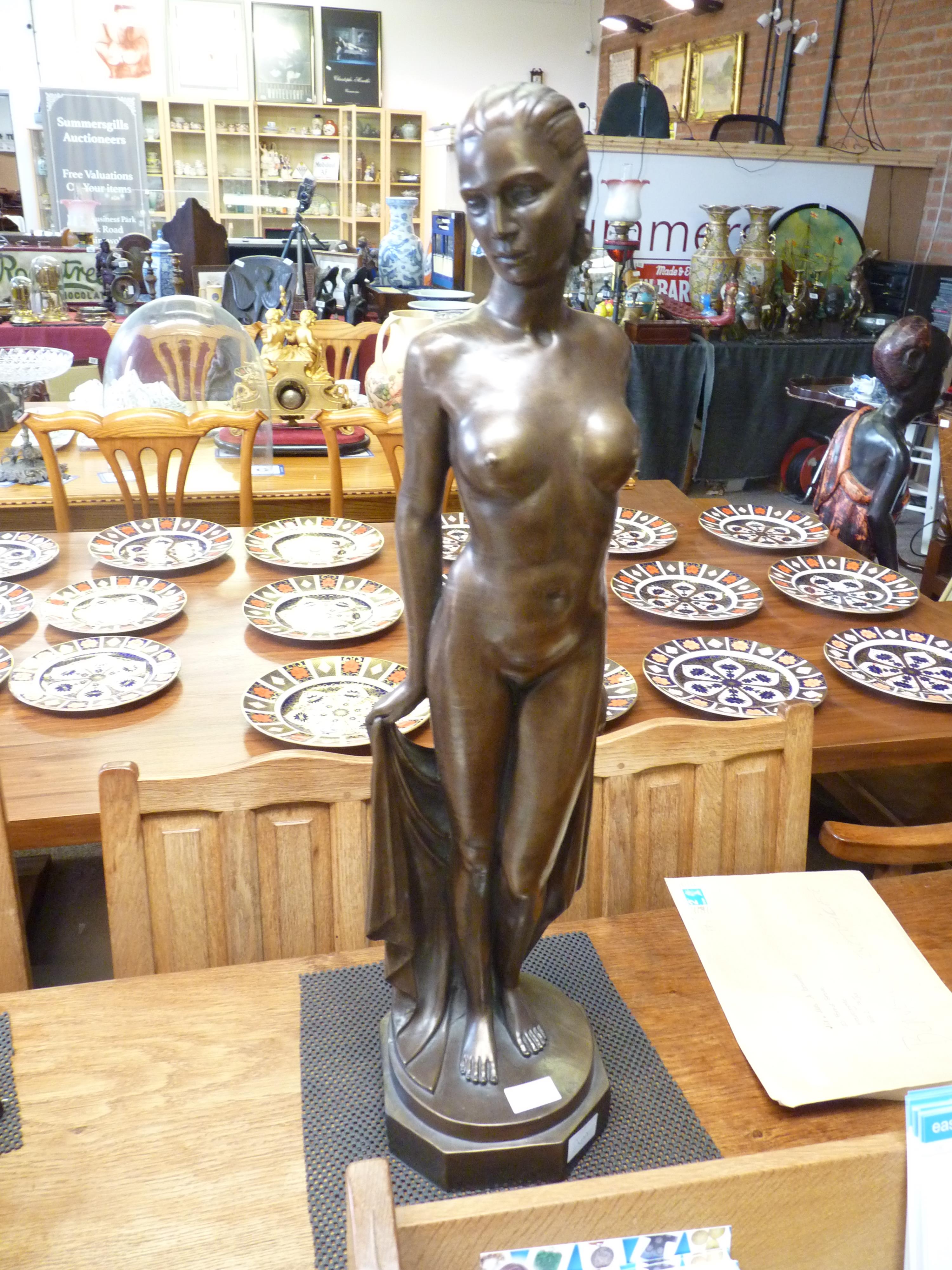 Bronze effect female figure