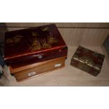 Trio of Oriental Jewellery Boxes