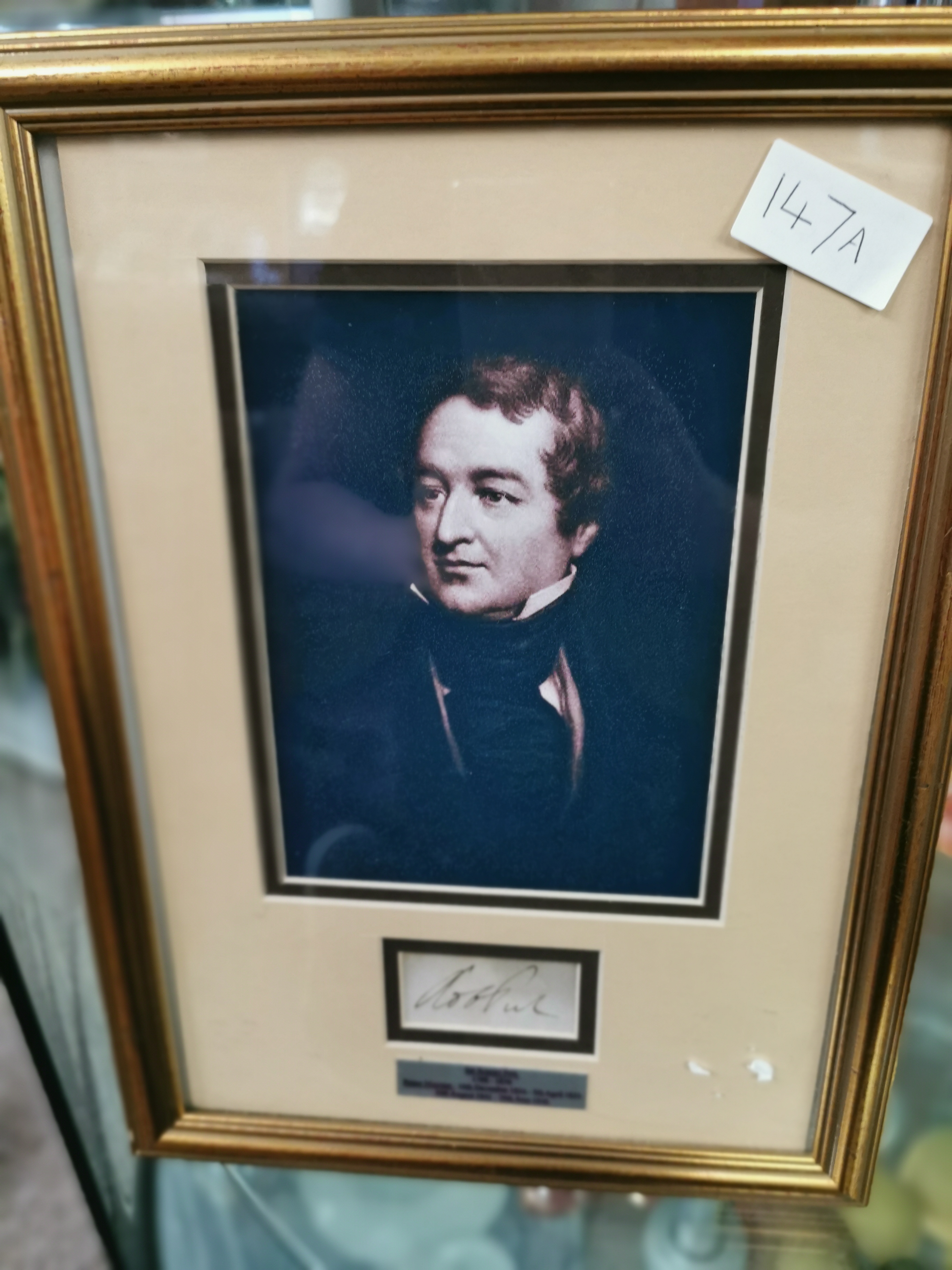 Signed Sir Robert Peel Framed Print