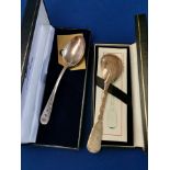 Pair of Boxed Silver Spoons - Total Weight 62g