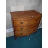 Georgian Mahogany bow chest