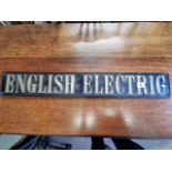 English Electric Railway Advertising Sign
