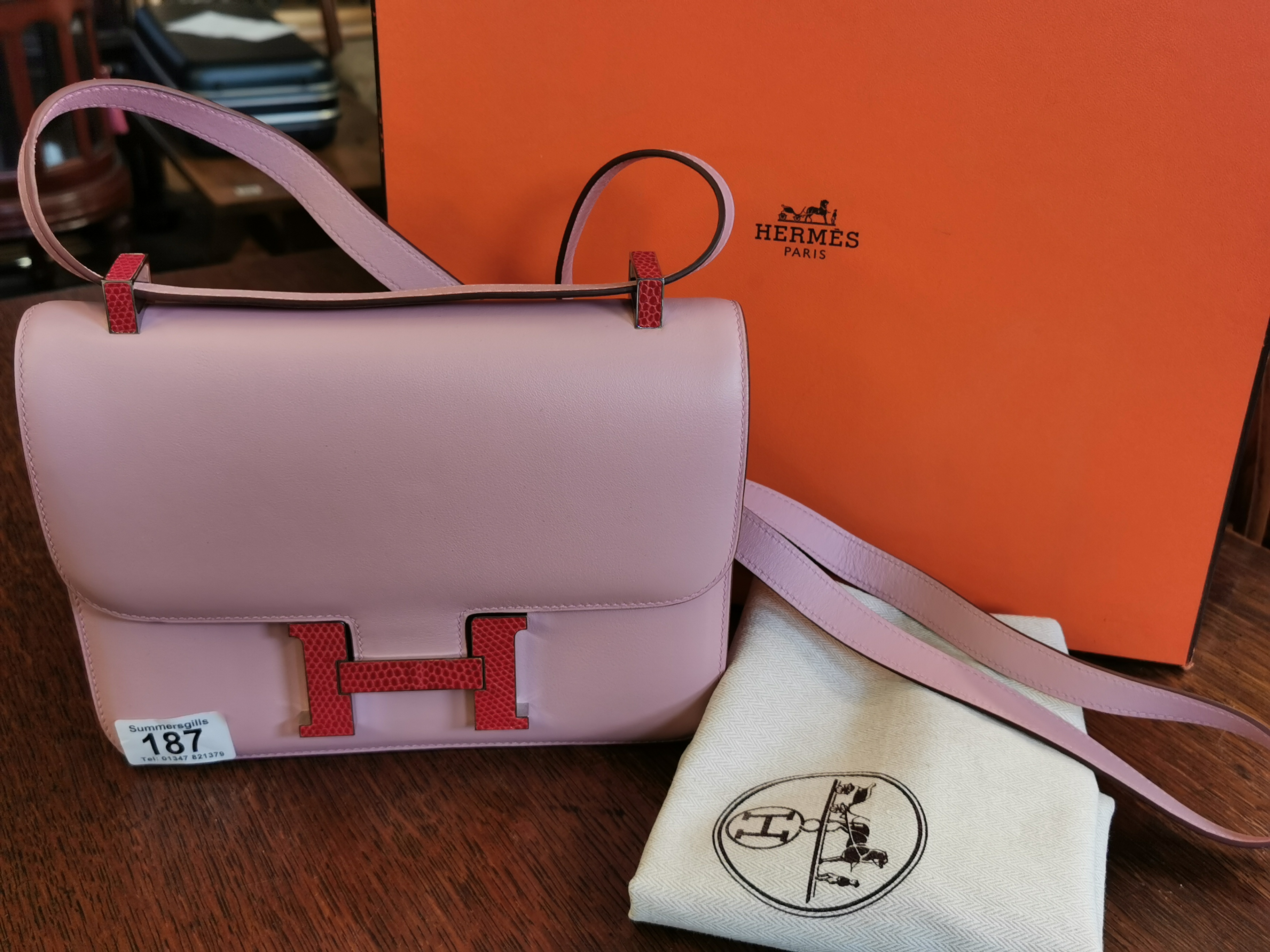 Boxed Hermes Pink Ladies Handbag