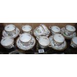 Spode Copelands China Antique 20pc Floral Twin Handled Tea Set