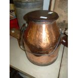 Copper milk churn