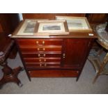 Mid-Century Mahogany Music Cabinet