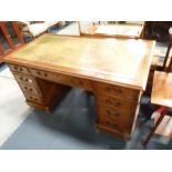Antique Mahogany pedestal desk