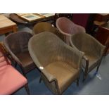 5 x Lloyd loom chairs