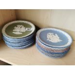 Collection of Wedgwood Jasperware Valentines Plates
