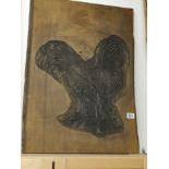 Woodcut Engraving Art of a Cockerel by Pauline Jacobsen