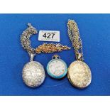 Pair of Vintage Gold-Plated & Silver Lockets