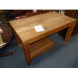 Oak extending dining table