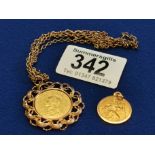 1891 Gold Sovereign Chain + Pendant