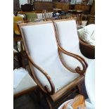 Pair of Upholstered Lounger/Deckchairs