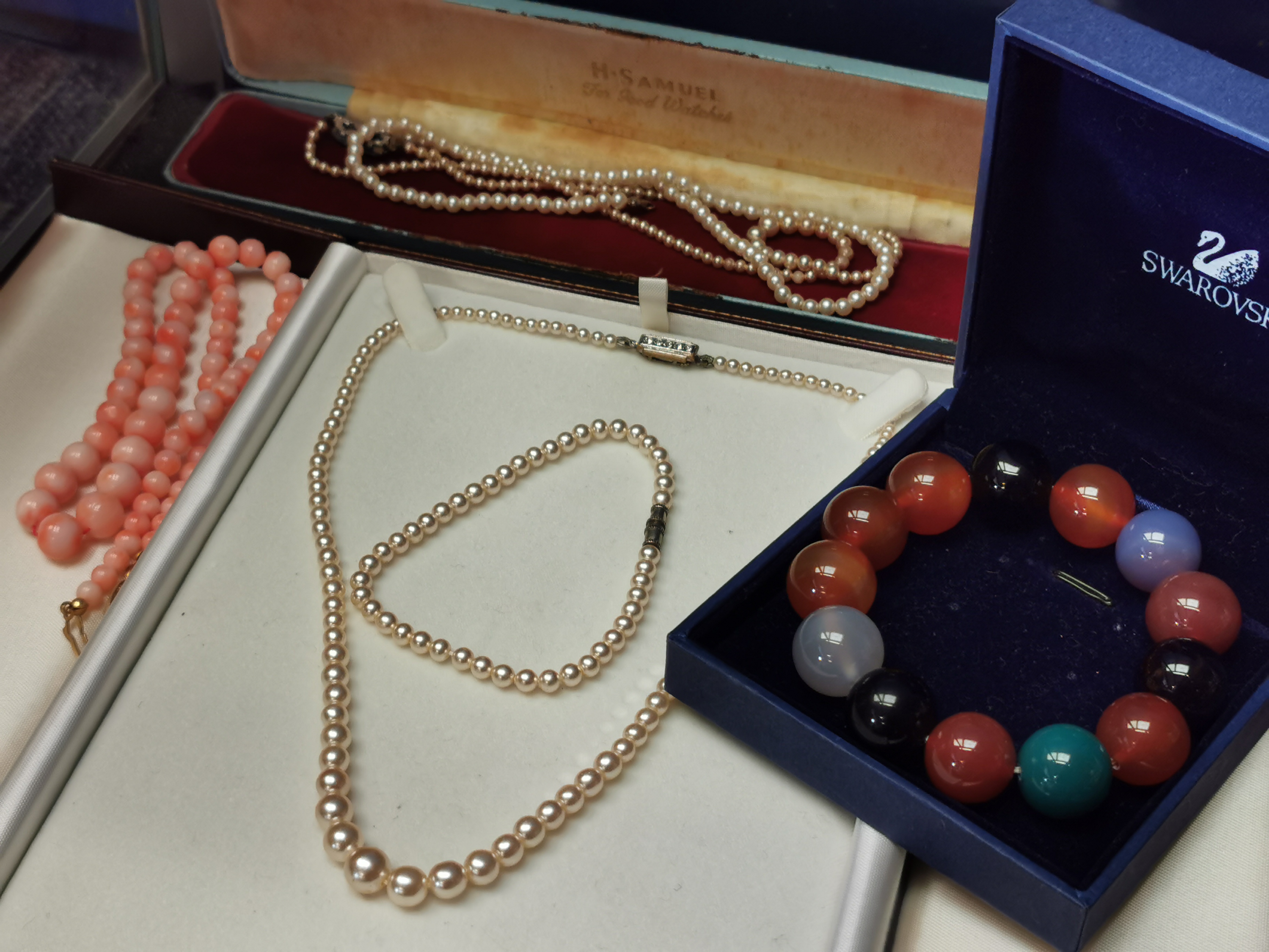 Collection of Cased Pearls inc Swarovski